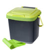 Kitchen Caddy 7L - Black & Lime + 50 compostable bags - Composting Home
